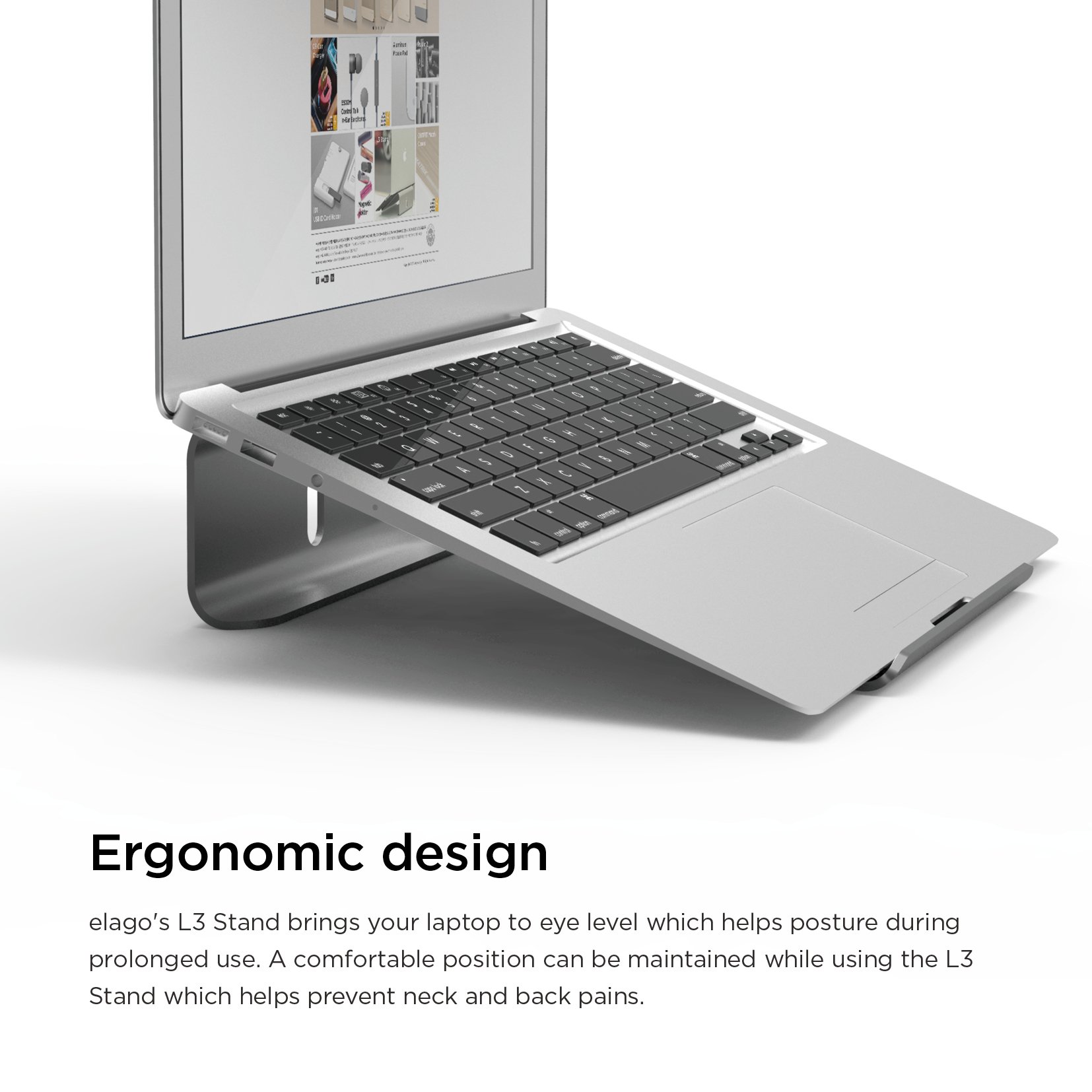 Amazon.co.jp: elago L3 STAND 各種 Macbook/ノートパソコン 対応 99